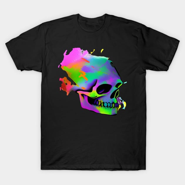 Neon Skull T-Shirt by SeththeWelsh